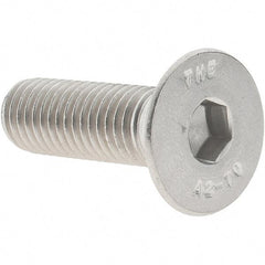 Value Collection - M12x1.75 Metric Coarse Hex Socket Drive, 90° Flat Screw - Grade 18-8 & Austenitic A2 Stainless Steel, Partially Threaded, 40mm OAL - Americas Industrial Supply