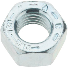 Value Collection - 5/16-24 UNF Steel Right Hand Hex Nut - 1/2" Across Flats, 17/64" High, Zinc Yellow Dichromate Finish - Americas Industrial Supply