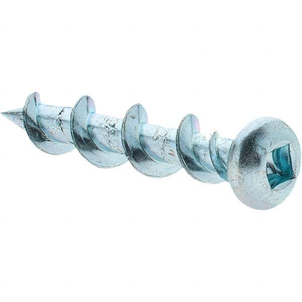 Value Collection - 1/4", 1-1/4" Length Under Head, Robertson Drive Pan Head, Steel Drywall Screws - Zinc Plated Finish, Grade 1018 - Americas Industrial Supply