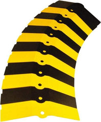 UltraTech - 1 Channel, 3 Ft Long, 1-1/2" Max Compatible Cable Diam, Yellow/Black ABS On Floor Cable Cover - 13-5/8" Overall Width x 2-1/8" Overall Height, 3" Channel Width x 1-1/2" Channel Height - Americas Industrial Supply