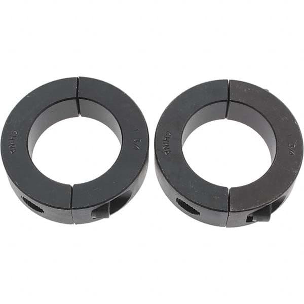 Value Collection - 1-3/4" Bore, Steel, Two Piece Shaft Collar - 2-3/4" Outside Diam, 11/16" Wide - Americas Industrial Supply