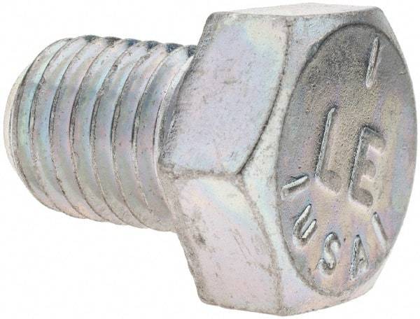 Value Collection - 3/4-10 UNC, 1" Length Under Head Hex Head Cap Screw - Fully Threaded, Grade 5 Steel, Zinc-Plated Finish, 1-1/8" Hex - Americas Industrial Supply