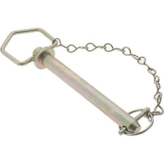 Value Collection - 3/4" Pin Diam, 7" Long, Zinc Plated Steel Hitch Pin - 6-1/4" Usable Length - Americas Industrial Supply