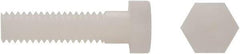 Electro Hardware - 5/16-18 UNC, 1-1/2" Length Under Head Hex Head Cap Screw - Partially Threaded, Grade 6/6 Nylon, Uncoated, 1/2" Hex - Americas Industrial Supply