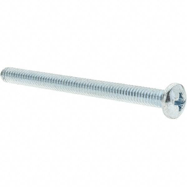Value Collection - #8-32 UNC, 2" Length Under Head Phillips Drive Machine Screw - Pan Head, Grade 2 Steel, Zinc-Plated Finish, Without Washer - Americas Industrial Supply