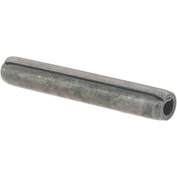 Value Collection - 3/16" Diam x 1-1/4" Long Coiled Spring Pin - Grade 1070-1090 Alloy Steel, Black Oxide Finish - Americas Industrial Supply