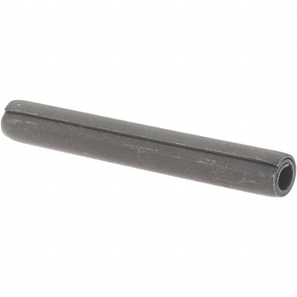 Value Collection - 7/32" Diam x 1-3/4" Long Coiled Spring Pin - Grade 1070-1090 Alloy Steel, Black Oxide Finish - Americas Industrial Supply