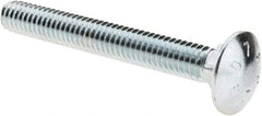 Value Collection - 5/16-18 UNC 2-1/2" Length Under Head, Standard Square Neck, Carriage Bolt - Grade 2 Steel, Zinc-Plated Finish - Americas Industrial Supply