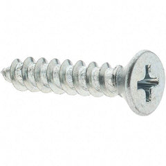 Value Collection - #10 Flat Head Phillips Sheet Metal Screw - Steel, 1" OAL, Grade 2 - Americas Industrial Supply