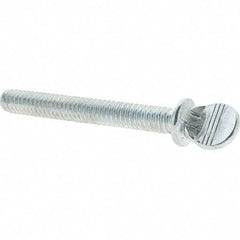 Value Collection - 1/4-20 Oval Shoulder Grade 2 Steel Thumb Screw - 2" OAL, Zinc-Plated Finish - Americas Industrial Supply
