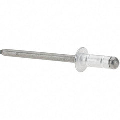 RivetKing - Dome Head Aluminum Multi Grip Blind Rivet - Steel Mandrel, 0.047" to 0.252" Grip, 0.415" Length Under Head, 5/32" Body Diam - Americas Industrial Supply