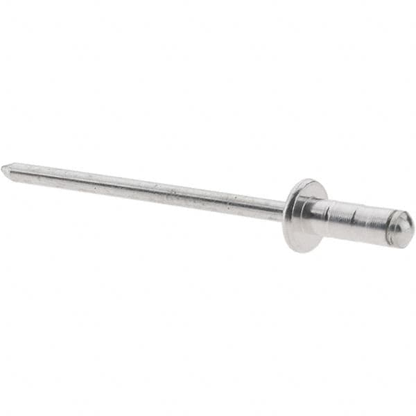 Value Collection - Dome Head Aluminum Multi Grip Blind Rivet - Steel Mandrel, 0.039" to 0.189" Grip, 0.328" Length Under Head, 1/8" Body Diam - Americas Industrial Supply