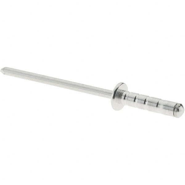 RivetKing - Dome Head Aluminum Multi Grip Blind Rivet - Steel Mandrel, 0.157" to 0.315" Grip, 0.468" Length Under Head, 1/8" Body Diam - Americas Industrial Supply