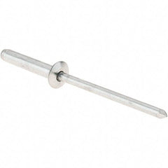 RivetKing - Size 4-8 Dome Head Aluminum Open End Blind Rivet - Aluminum Mandrel, 3/8" to 1/2" Grip, 1/8" Body Diam - Americas Industrial Supply