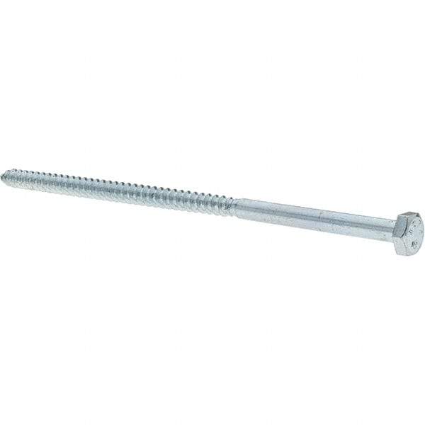 Value Collection - 1/4 Screw, 6" Length Under Head, Steel, Hex Head Lag Screw - Zinc-Plated, Grade 2 - Americas Industrial Supply