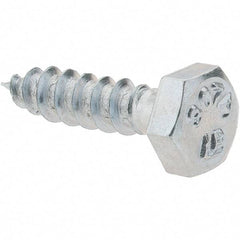 Value Collection - 1/4 Screw, 1" Length Under Head, Steel, Hex Head Lag Screw - Zinc-Plated, Grade 2 - Americas Industrial Supply