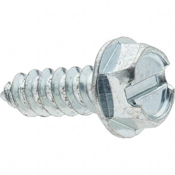 Value Collection - 5/16" Hex Washer Head Slotted Sheet Metal Screw - Steel, 1" Length Under Head, Grade 2 - Americas Industrial Supply