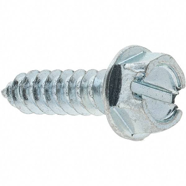 Value Collection - 5/16" Hex Washer Head Slotted Sheet Metal Screw - Steel, 1-1/4" Length Under Head, Grade 2 - Americas Industrial Supply