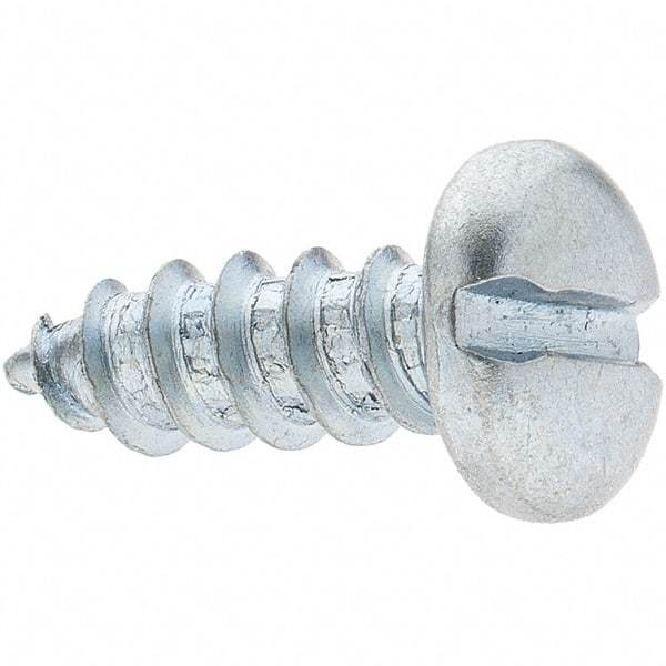Value Collection - #14 Pan Head Slotted Sheet Metal Screw - Steel, 3/4" Length Under Head, Grade 2 - Americas Industrial Supply