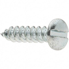 Value Collection - #14 Pan Head Slotted Sheet Metal Screw - Steel, 1" Length Under Head, Grade 2 - Americas Industrial Supply