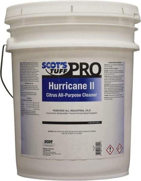Scot's Tuff - 5 Gal Bucket Oil Removal - Liquid, Biodegradable Cleaner & Degreaser, Citrus - Americas Industrial Supply