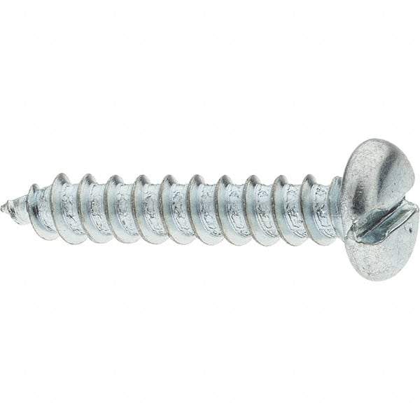 Value Collection - #14 Pan Head Slotted Sheet Metal Screw - Steel, 1-1/4" Length Under Head, Grade 2 - Americas Industrial Supply