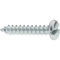Value Collection - #14 Pan Head Slotted Sheet Metal Screw - Steel, 1-1/4" Length Under Head, Grade 2 - Americas Industrial Supply