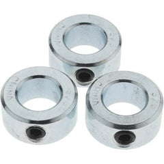 Value Collection - 5/8" Bore, Steel, Set Screw Shaft Collar - 1-1/8" Outside Diam, 1/2" Wide - Americas Industrial Supply