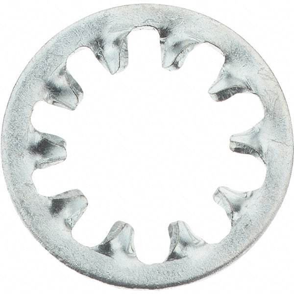 Made in USA - 5/16" Screw, Steel Internal Tooth Lock Washer - Zinc-Plated, Grade 2 - Americas Industrial Supply