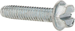 Value Collection - #8-32 UNC Thread, 3/4" Length Under Head, Hex Drive Steel Thread Cutting Screw - Hex Head, Grade 2, Point Type F, Zinc-Plated Finish - Americas Industrial Supply