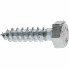 Value Collection - 5/16 Screw, 1-1/4" Length Under Head, Steel, Hex Head Lag Screw - Zinc-Plated, Grade 2 - Americas Industrial Supply
