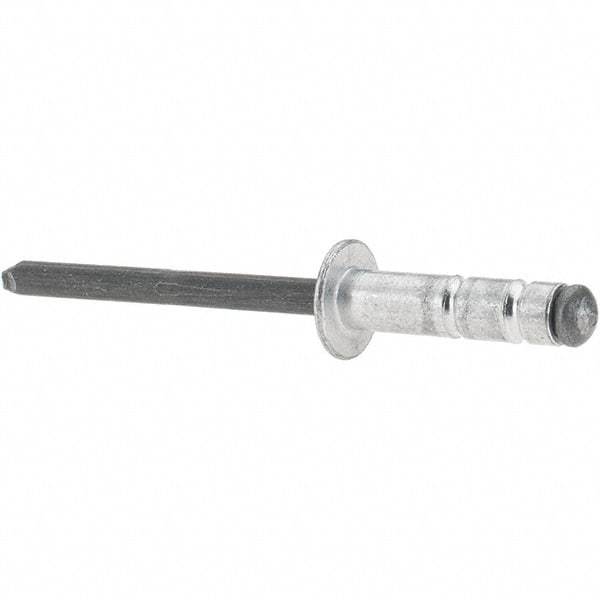 RivetKing - Dome Head Aluminum Open End Blind Rivet - Steel Mandrel, 0.252" to 0.504" Grip, 0.731" Length Under Head, 3/16" Body Diam - Americas Industrial Supply