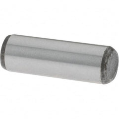 Value Collection - 1/4" Diam x 3/4" Pin Length Grade 8 Alloy Steel Standard Dowel Pin - C 50-58 Hardness, 12,800 Lb Breaking Strength, 1 Beveled & 1 Rounded End - Americas Industrial Supply