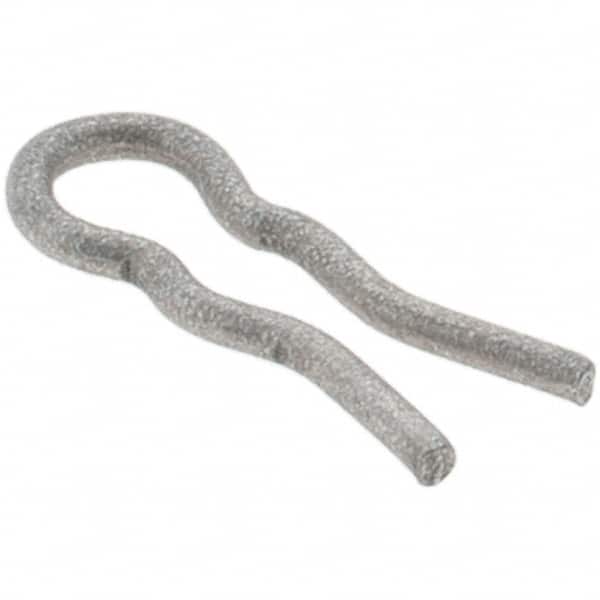 Value Collection - 3/32" Groove, 23/64" Long, Plain Spring Steel Hair Pin Clip - 1/16" Clip Diam, 0.026" Shaft Diam, Grade 2 - Americas Industrial Supply