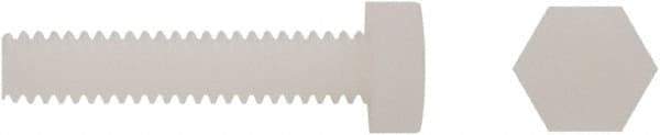 Electro Hardware - 1/4-20 UNC, 1-1/2" Length Under Head Hex Head Cap Screw - Partially Threaded, Grade 6/6 Nylon, Uncoated, 7/16" Hex - Americas Industrial Supply