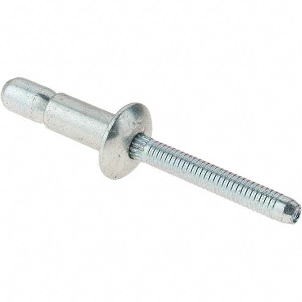 Value Collection - Protruding Head Steel Structural Blind Rivet - Steel Mandrel, 0.08" to 3/8" Grip, 0.53" Head Diam, 0.261" to 0.272" Hole Diam, 0.56" Length Under Head, 1/4" Body Diam - Americas Industrial Supply