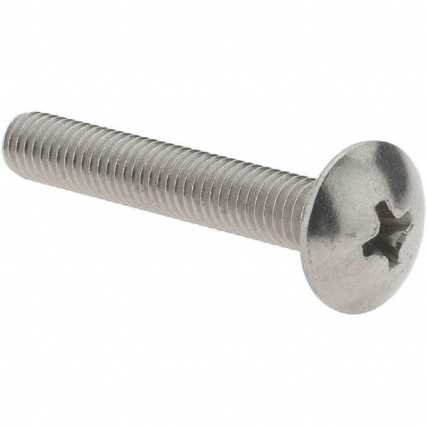 Value Collection - #10-32 UNF, 1-1/4" Length Under Head Phillips Drive Machine Screw - Truss Head, Grade 18-8 Stainless Steel, Uncoated, Without Washer - Americas Industrial Supply