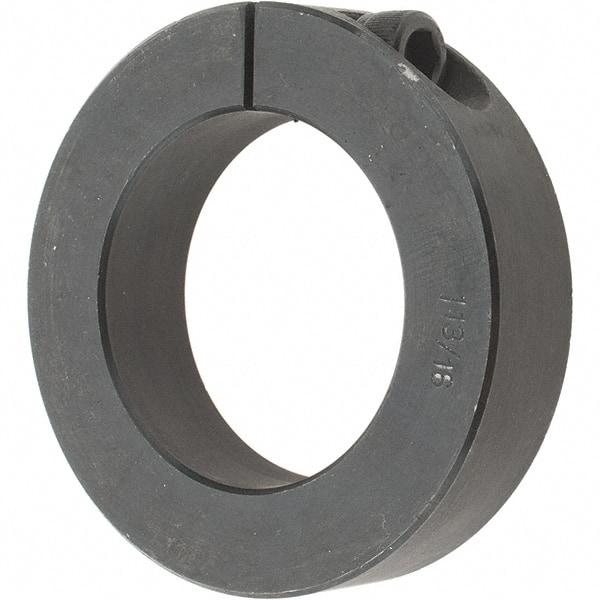 Value Collection - 1-13/16" Bore, Steel, One Piece One Piece Split Shaft Collar - 2-7/8" Outside Diam, 11/16" Wide - Americas Industrial Supply