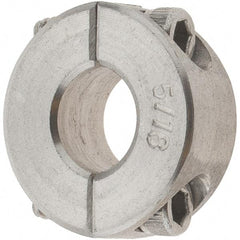 Value Collection - 5/16" Bore, Stainless Steel, Two Piece Shaft Collar - 11/16" Outside Diam, 5/16" Wide - Americas Industrial Supply