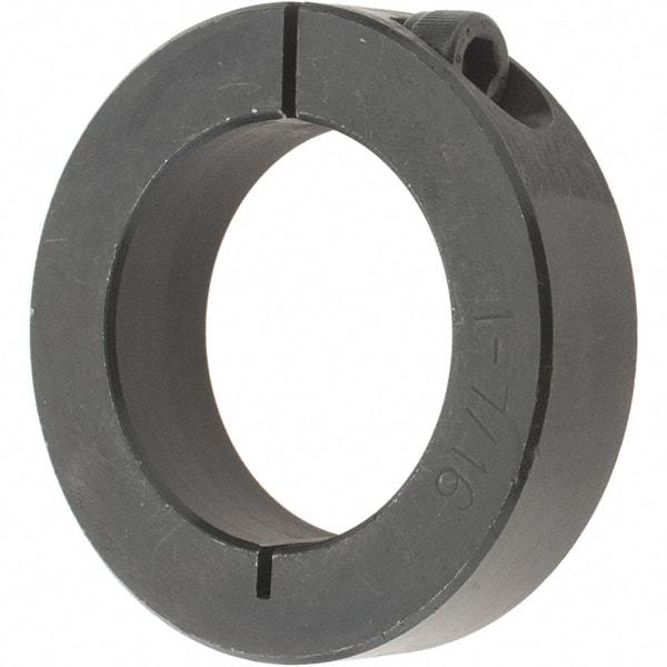 Value Collection - 1-7/16" Bore, Steel, One Piece Clamp Collar - 2-1/4" Outside Diam, 9/16" Wide - Americas Industrial Supply