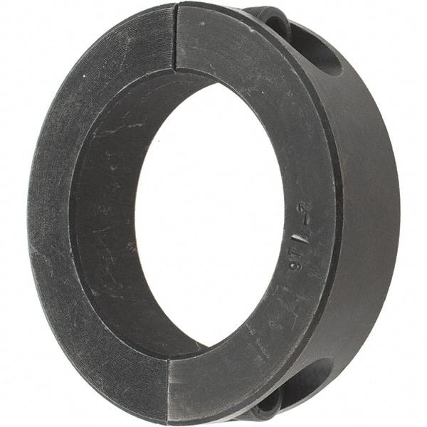 Value Collection - 2-1/16" Bore, Steel, Two Piece Two Piece Split Shaft Collar - 3-1/4" Outside Diam, 3/4" Wide - Americas Industrial Supply