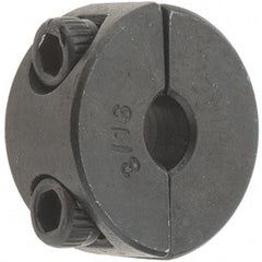 Value Collection - 3/16" Bore, Steel, Two Piece Shaft Collar - 11/16" Outside Diam, 5/16" Wide - Americas Industrial Supply