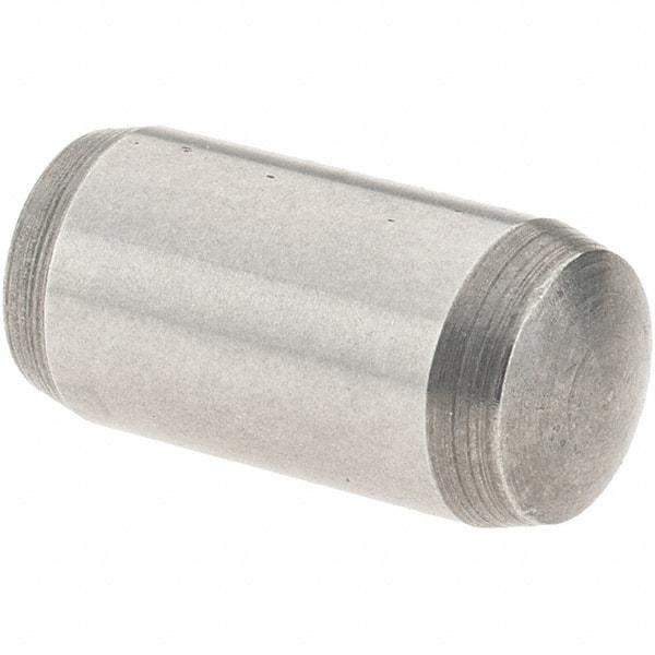 Value Collection - 6mm Diam x 12mm Pin Length Alloy Steel Dowel Pin - 1 Rounded & 1 Threaded End - Americas Industrial Supply