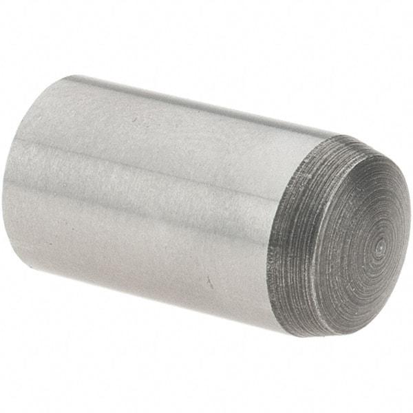 Value Collection - 8mm Diam x 16mm Pin Length Grade 8 Alloy Steel Precision Dowel Pin - Bright Finish, 1 Rounded End - Americas Industrial Supply