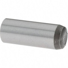 Value Collection - 6mm Diam x 16mm Pin Length Grade 8 Alloy Steel Precision Dowel Pin - Bright Finish, 1 Rounded End - Americas Industrial Supply