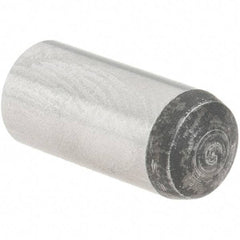 Value Collection - 6mm Diam x 14mm Pin Length Grade 8 Alloy Steel Precision Dowel Pin - Bright Finish, 1 Rounded End - Americas Industrial Supply