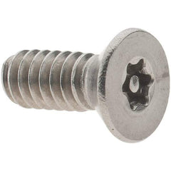 Value Collection - #10-24 UNC Pin In Torx Drive, Flat Screw - Grade 18-8 Stainless Steel, Uncoated, 1/2" OAL - Americas Industrial Supply