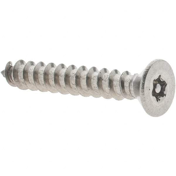 Value Collection - #10 Flat Head Torx Sheet Metal Screw - Stainless Steel, 1-1/4" OAL, Grade 18-8, T25 Drive - Americas Industrial Supply