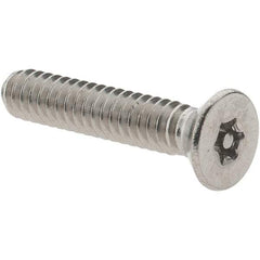Value Collection - #10-24 UNC Pin In Torx Drive, Flat Screw - Grade 18-8 Stainless Steel, Uncoated, 1" OAL - Americas Industrial Supply
