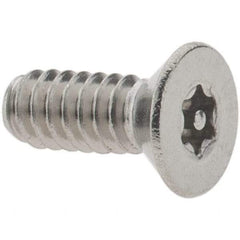 Value Collection - #6-32 UNC Pin In Torx Drive, Flat Screw - Grade 18-8 Stainless Steel, Uncoated, 3/8" OAL - Americas Industrial Supply